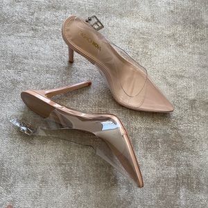 Clear Slingback Pumps
